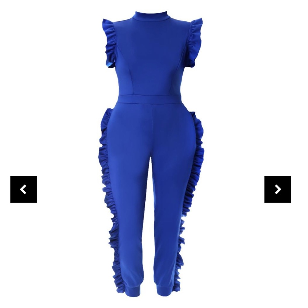 Blue jumper with frills